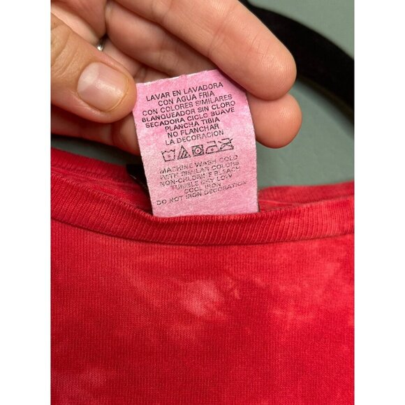 VTG 1990s Mickey Unlimited Mouse Disney Red Tie Dye Women's Large Jerry Leigh - Picture 5 of 9